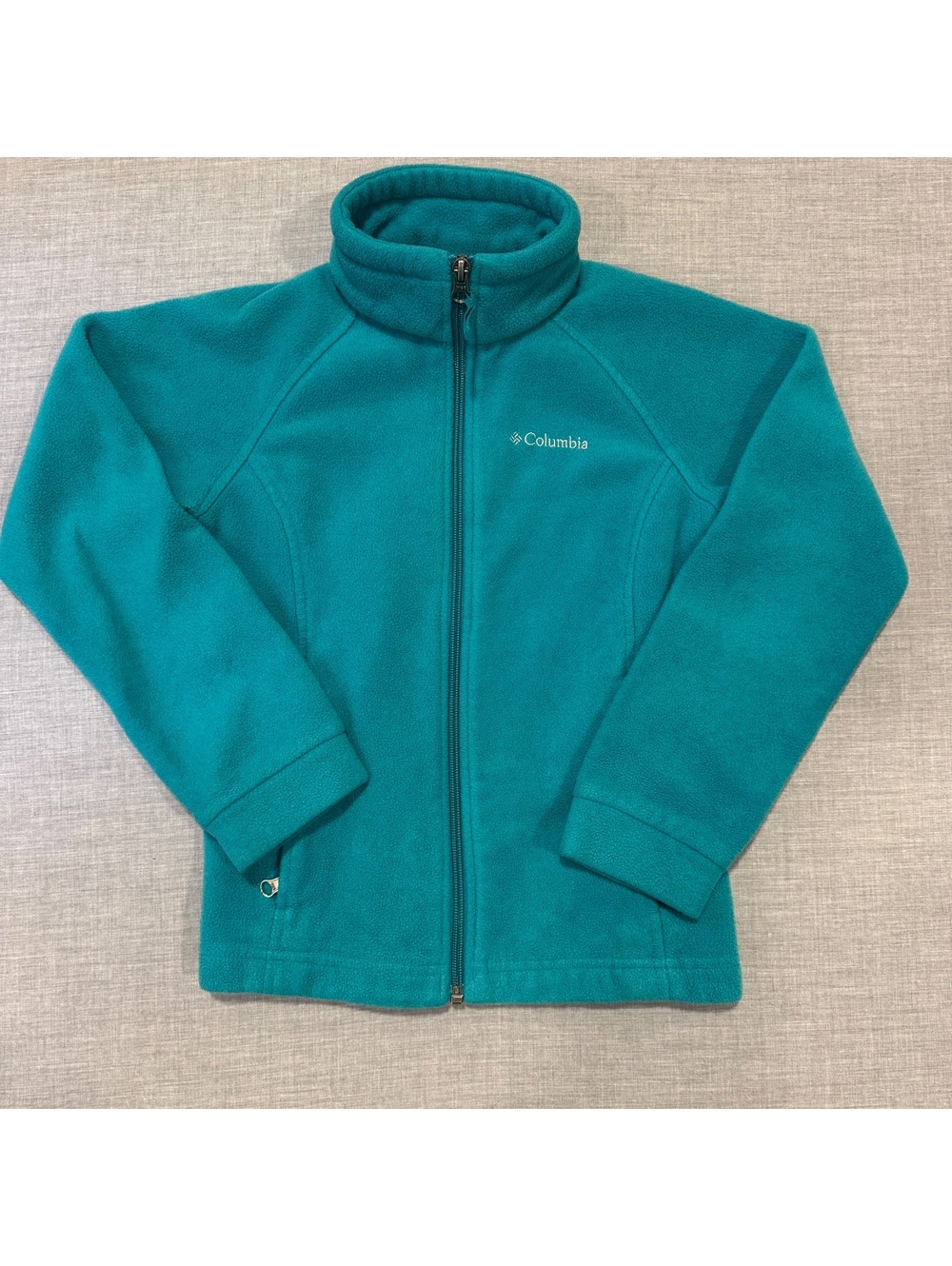 Columbia teal full zip fleece jacket - Picture 2 of 10